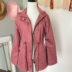 Pink fur lined jacket